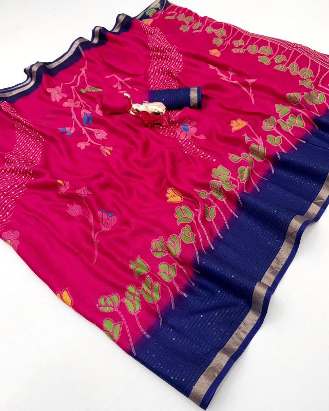 Vastrangan sara floral printed sarees market